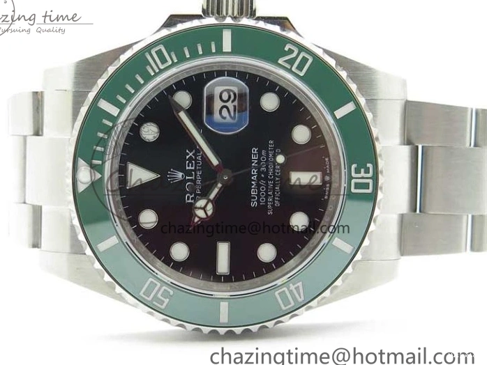 A3235 41mm LV on Submariner Black Bracelet Kermit EWF SS Dial 126610 0101
